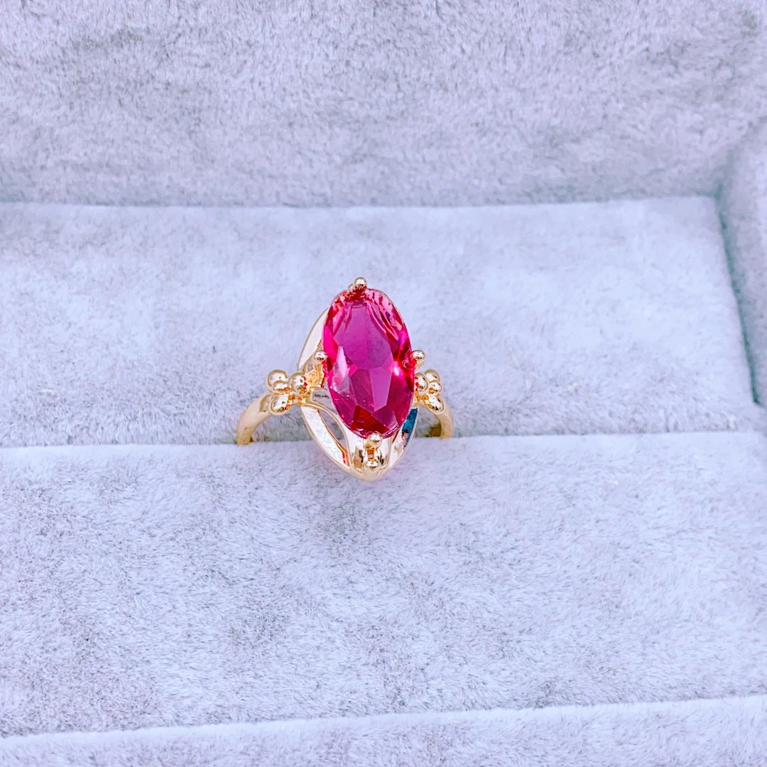 合金玻璃戒指  yakutrang uzukimiz  bir  tal 9222号