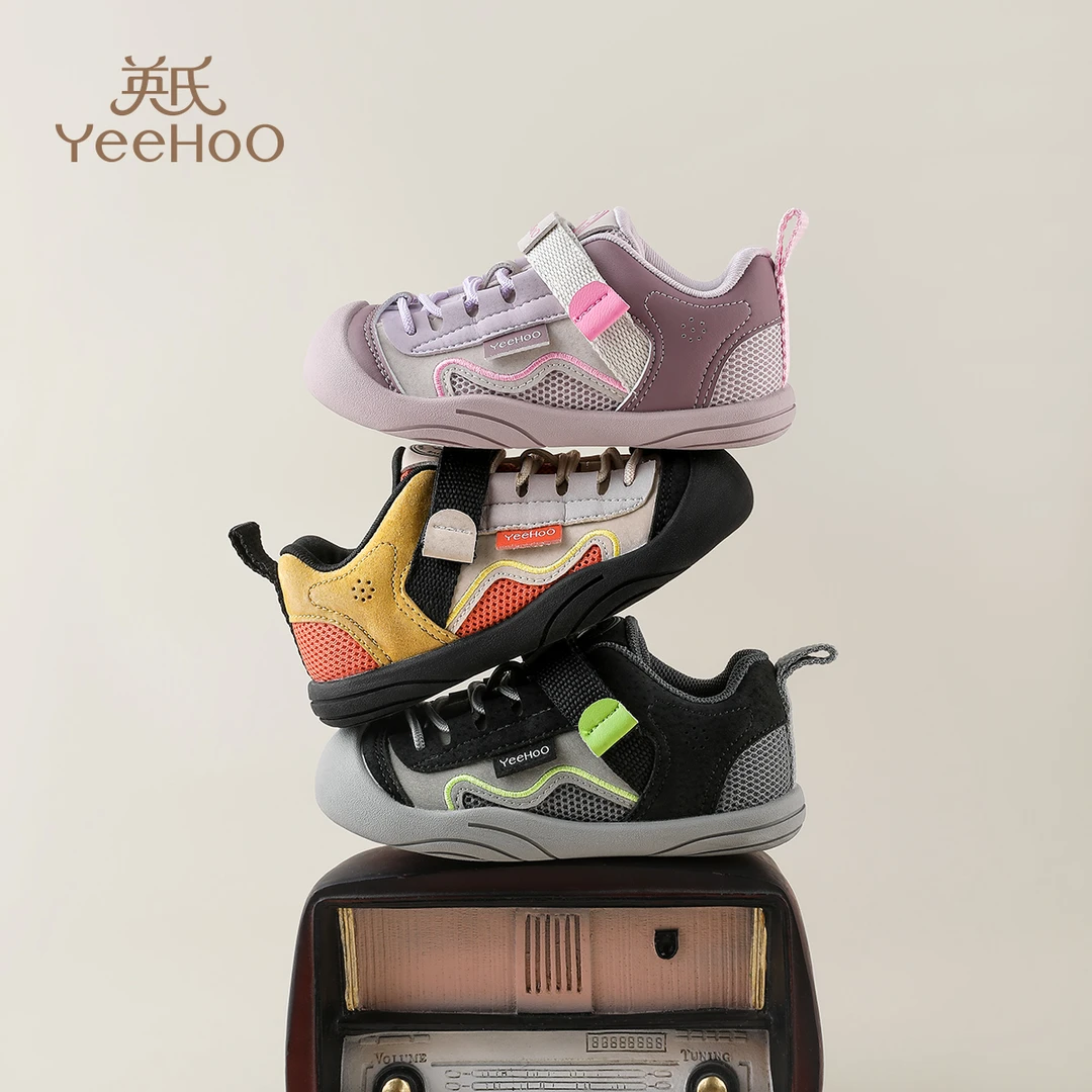 英氏童鞋儿童运动鞋秋季新款透气女童户外鞋宝宝鞋舒适软底小童鞋