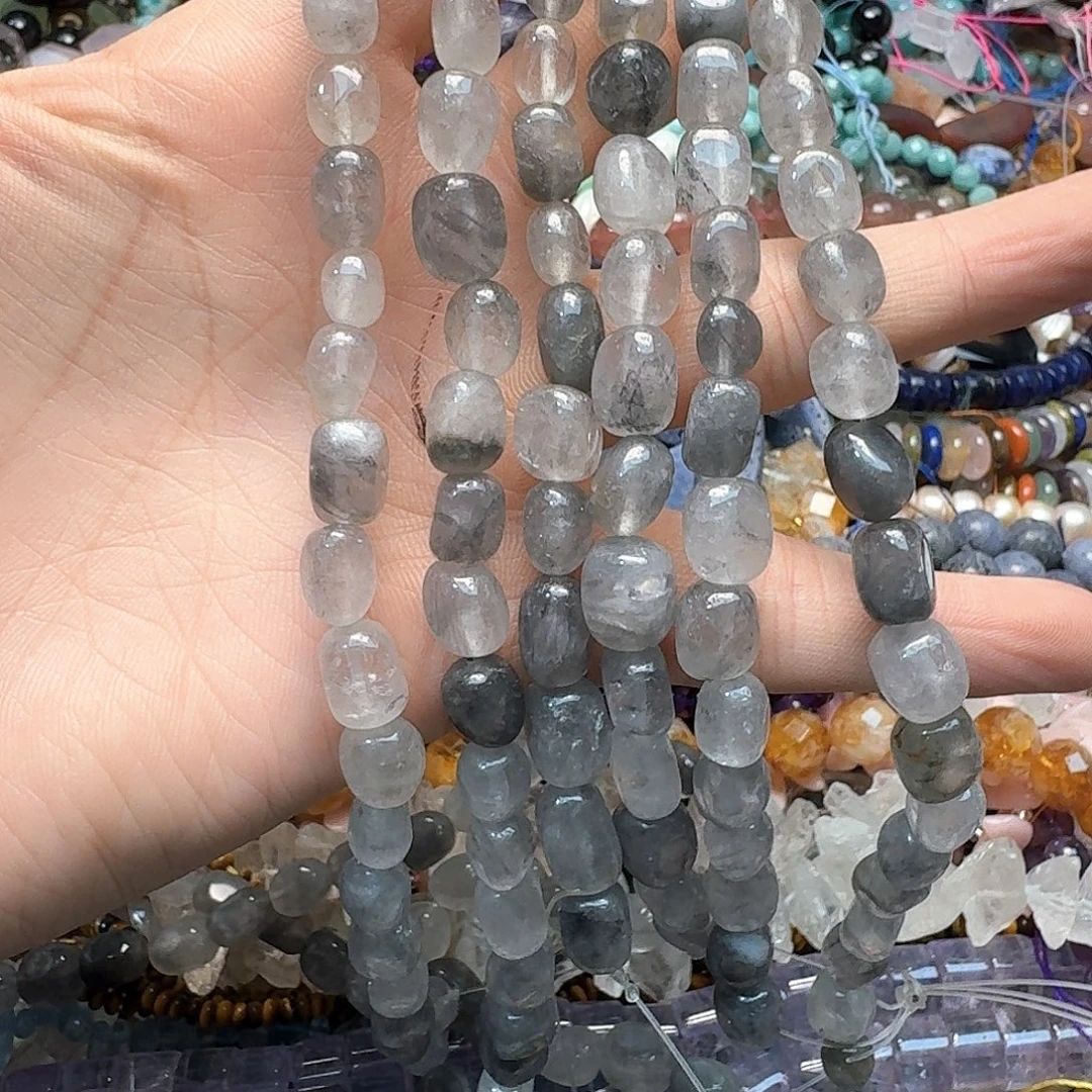 玛瑙/玉髓未镶嵌珠宝半成品一条8x10m云雾水晶