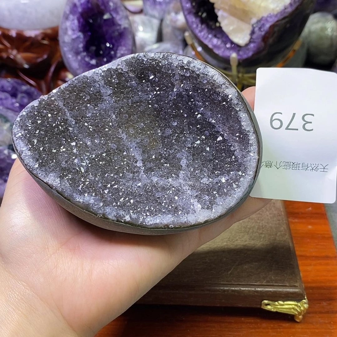 未镶嵌紫晶珠宝半成品
