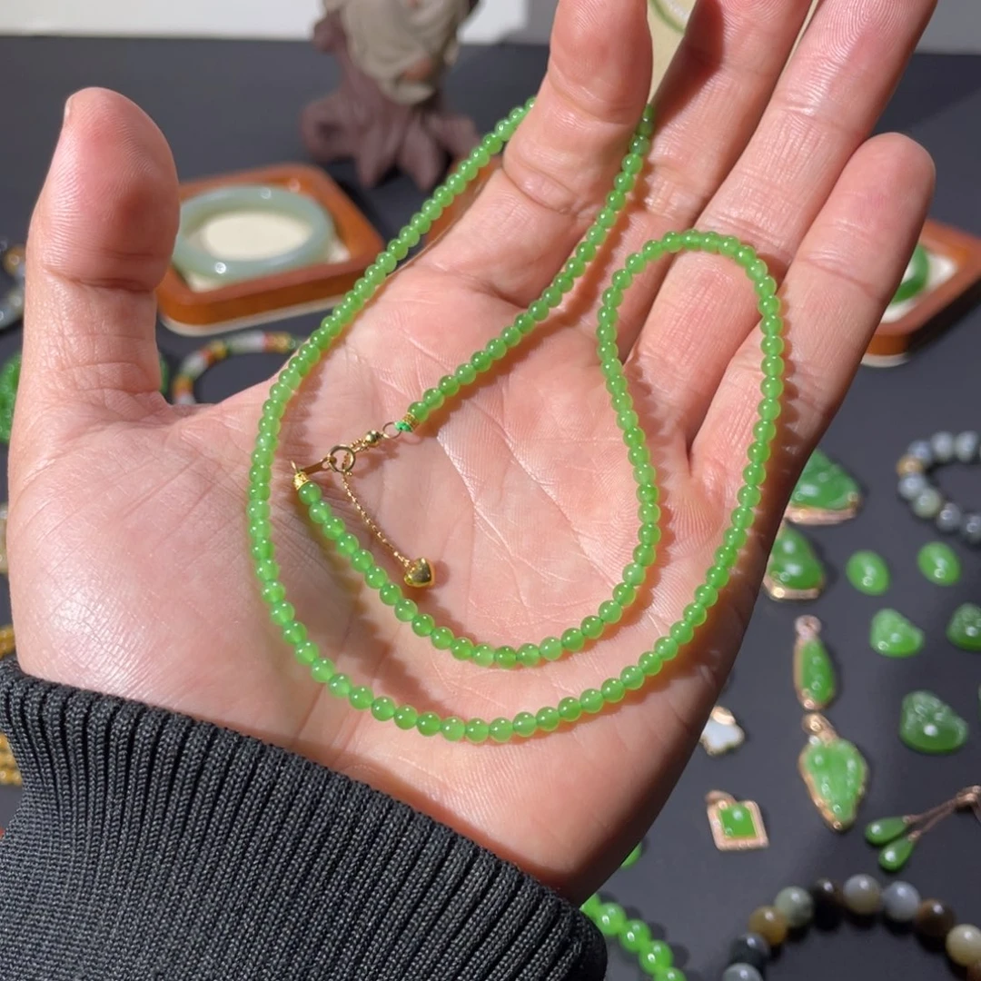 和田玉手链18K金镶嵌