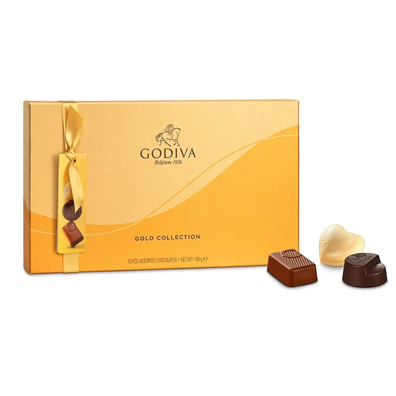原装进口GODIVA/歌帝梵什锦混合金装巧克力可可黑礼盒163g正品