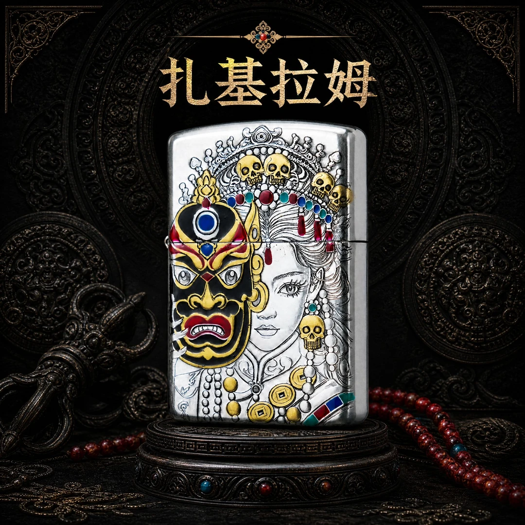 Zippo 扎基拉姆浮雕打火机立体细节男士收藏送礼防风煤油款