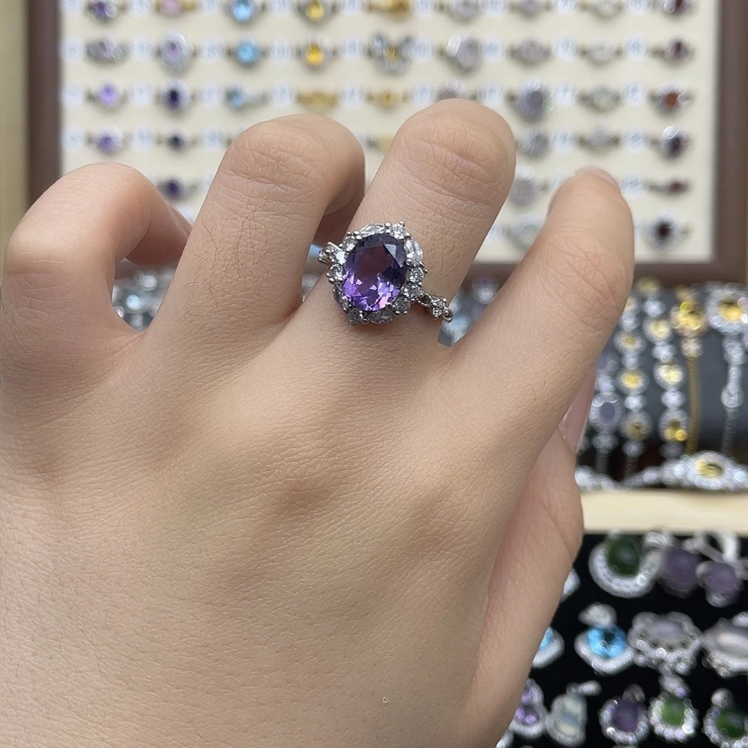 银S925镶嵌戒指黄晶