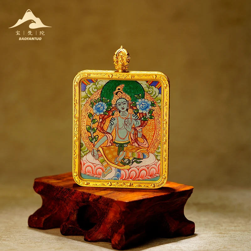 宝梵陀绿度母唐卡【扣肉推荐】5686