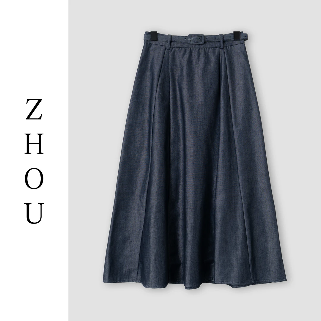 （周哥甄选）牛仔蓝半身裙-32762