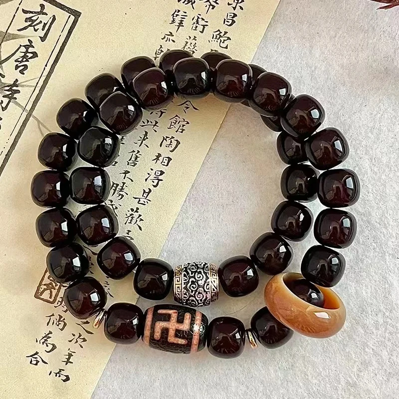 【念创】（跑环款）菩提手串溏心老料风化双圈跑环文玩菩提绕指柔盘玩