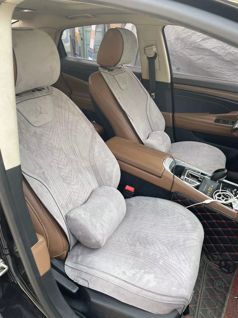 高品质翻毛皮汽车坐垫四季适用透气舒适座椅套