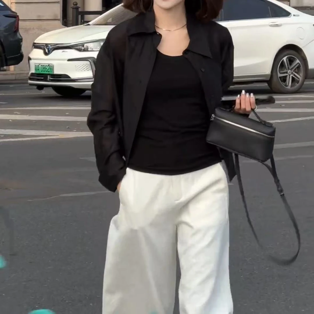 2025春季新款时尚显瘦气质女士网红洋气两件套百搭款D7408