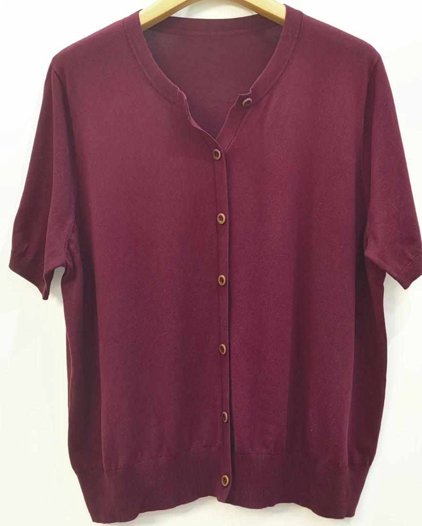 大码女装新款DPT25002款纯色短袖减龄百搭气质圆领针织衫