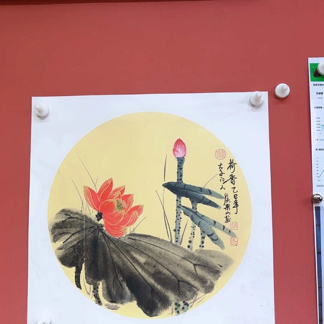 国画侯果山老师亲笔手绘作品朵