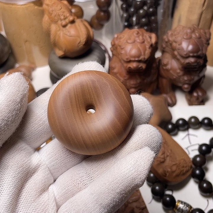 檀香木老山檀香大平安扣微暇