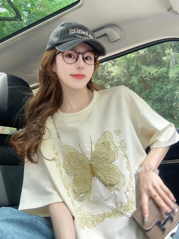 651-700t恤夏季亲子装女常规小众设计感百搭休闲风ins