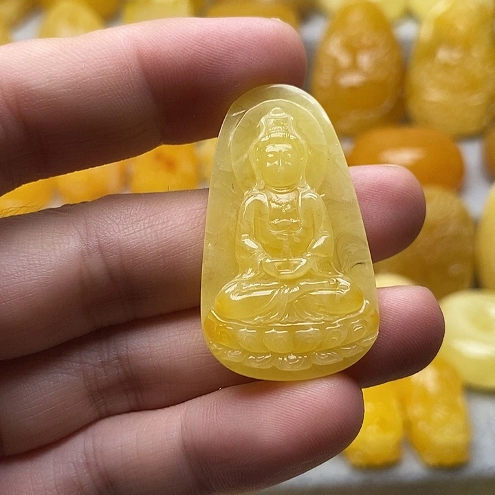 琥珀颈饰未镶嵌琥珀蜜蜡吊坠