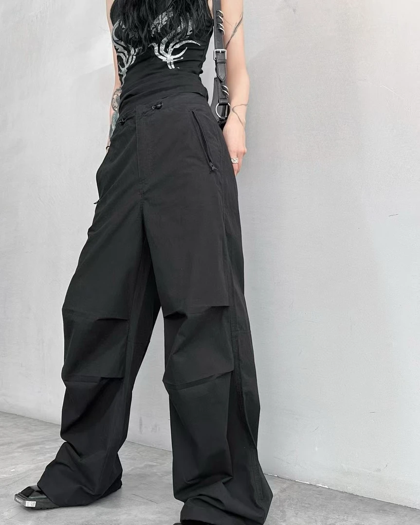 新款膝盖立体形态抽身可调节透气工装裤