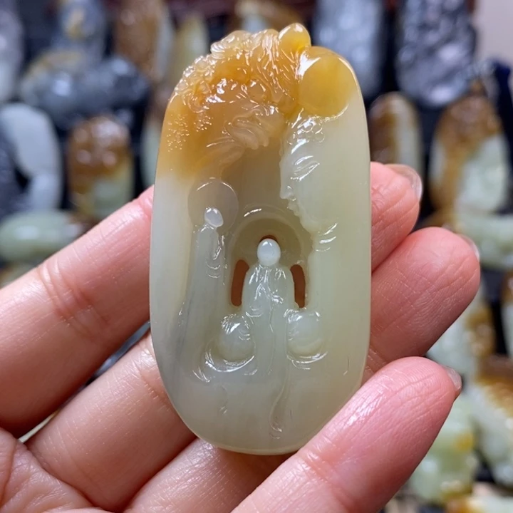 和田玉未镶嵌挂件