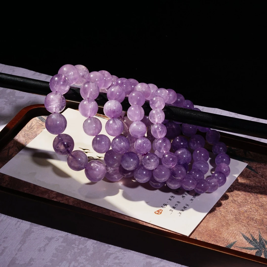 紫兔毛水晶单圈手串--多样性发其一