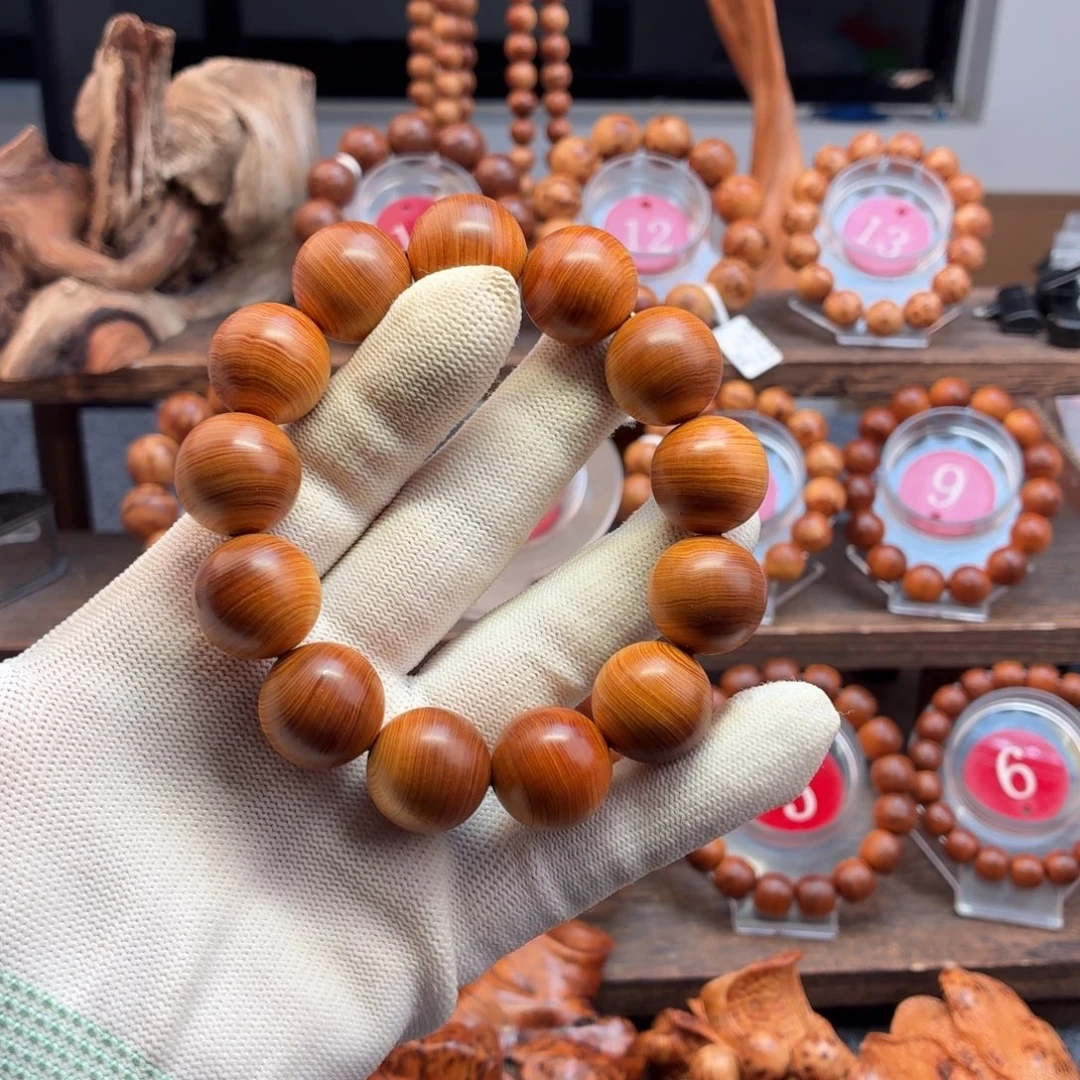 柳***川手串/手链柏木（崖柏）18红黑油蚕丝纹