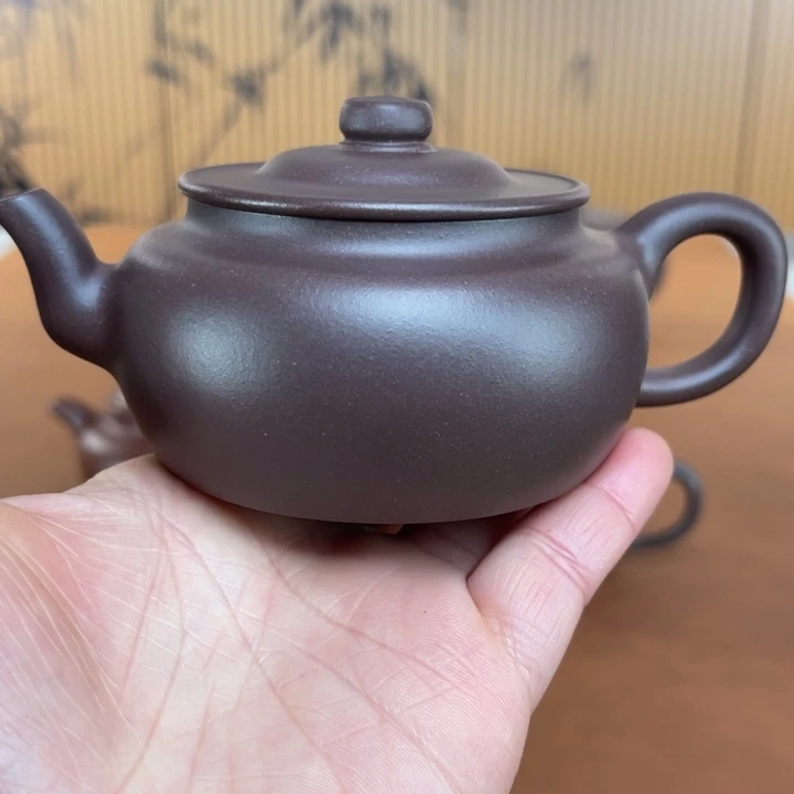 赤****紫砂茶壶四号井底槽青