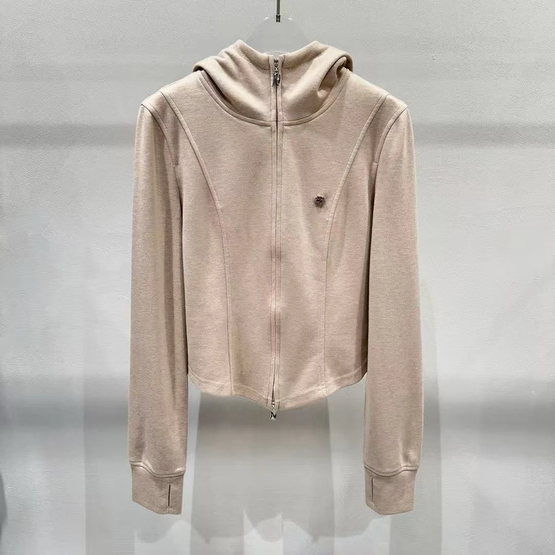 2025新款时尚显瘦连帽卫衣拉链外套HX0404