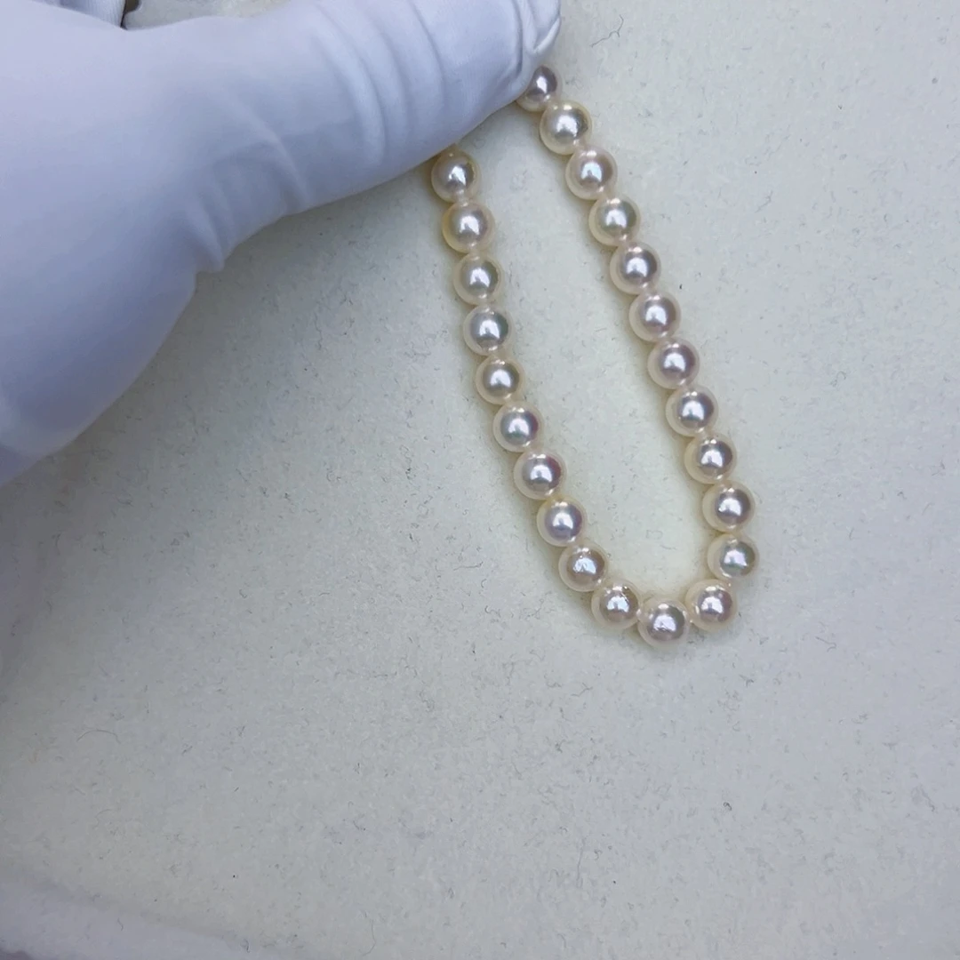 海水珍珠海水akoya设计款手链6-7mm银S925镶嵌