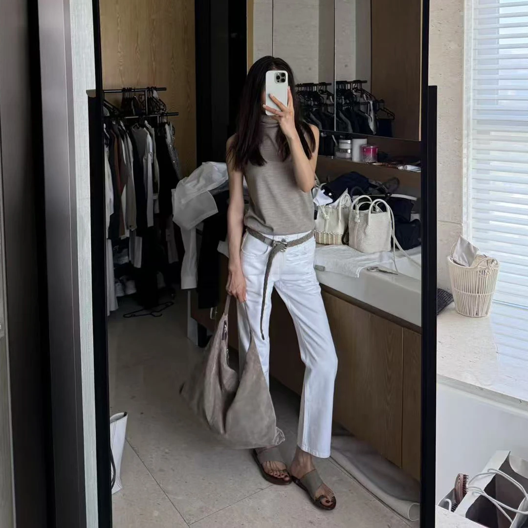 ROMI STUDIO简约自然轻薄舒适 | 棉麻混纺修身直筒长裤RWCSXD2754