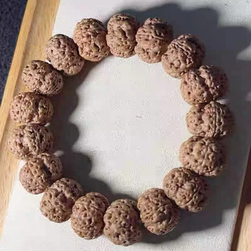 天然原生态尼泊尔安娜梅花满肉毕业级佛珠手串大金刚菩提子