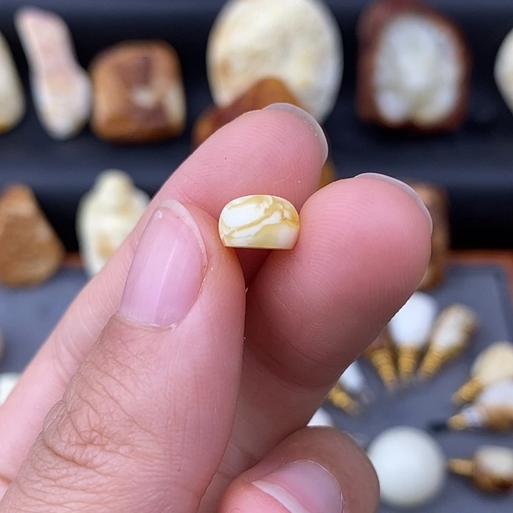 琥珀未镶嵌裸石8直切单珠b512