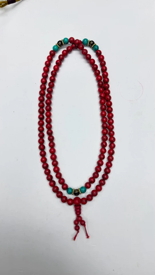 唐三彩红色108粒 89号