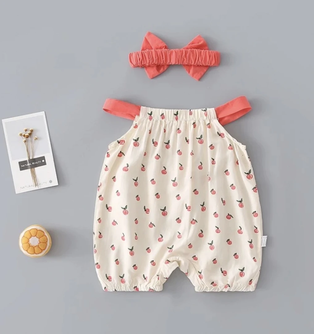 小苹果吊带爬服发箍两件套T013