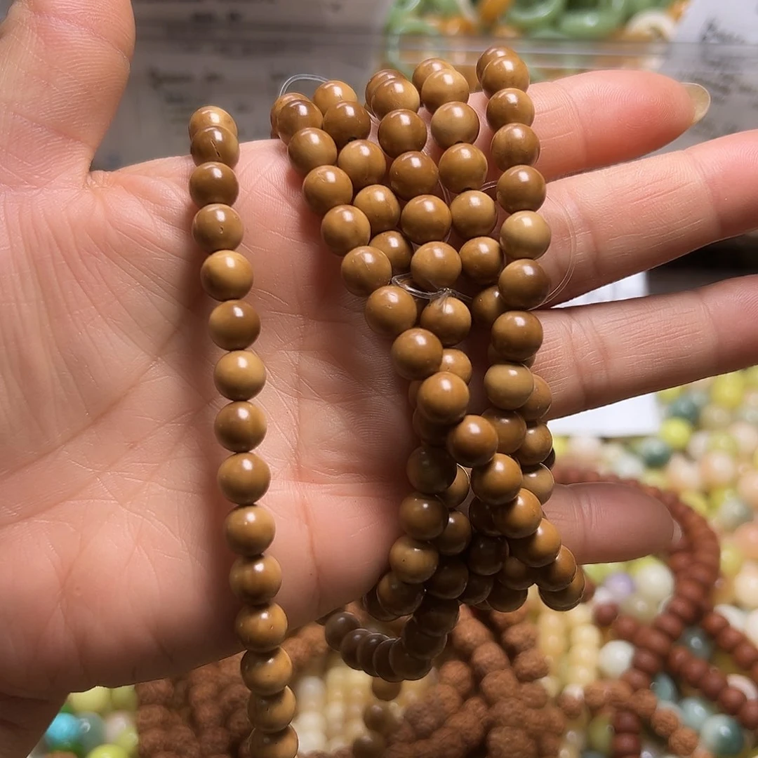 白玉菩提吊坠卡8库克108颗