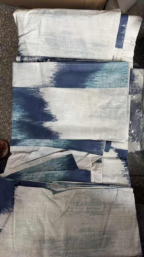 《兵哥外贸》3楼200*220蓝绿色渐变全棉四件套 发一套