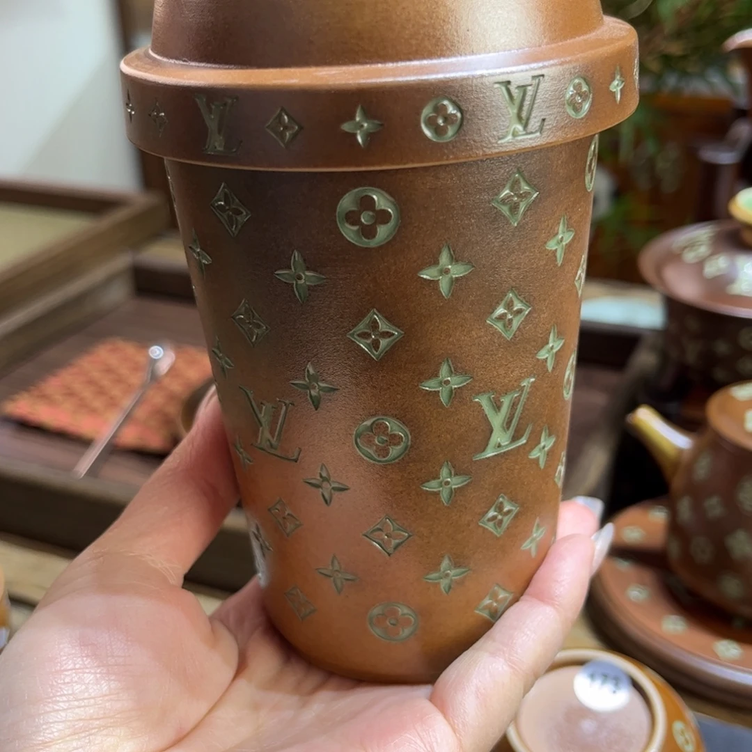 山****草木灰老花咖啡杯