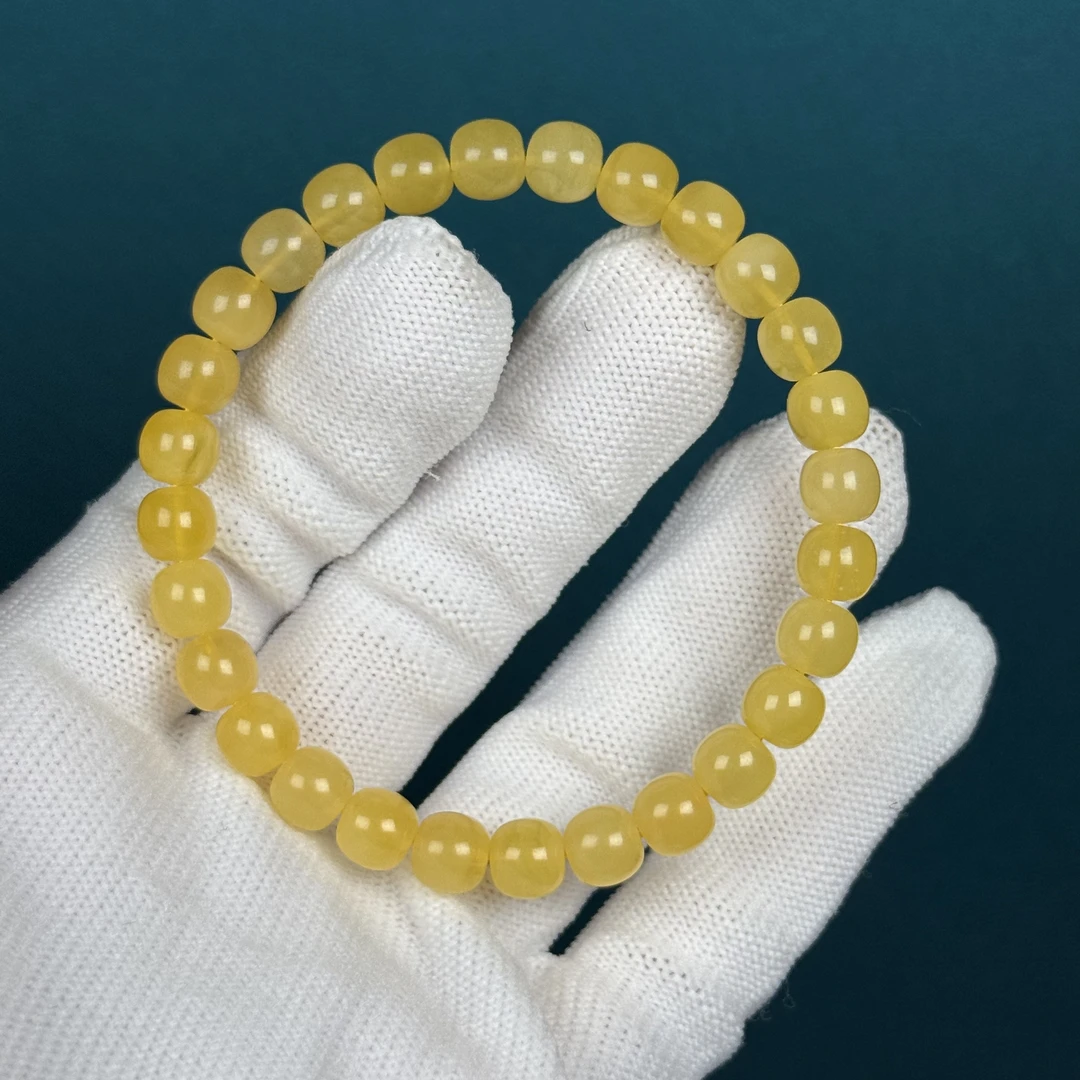 G2788天然原矿蜜蜡 单圈7.2*6.7mm 支持复检 假一罚十