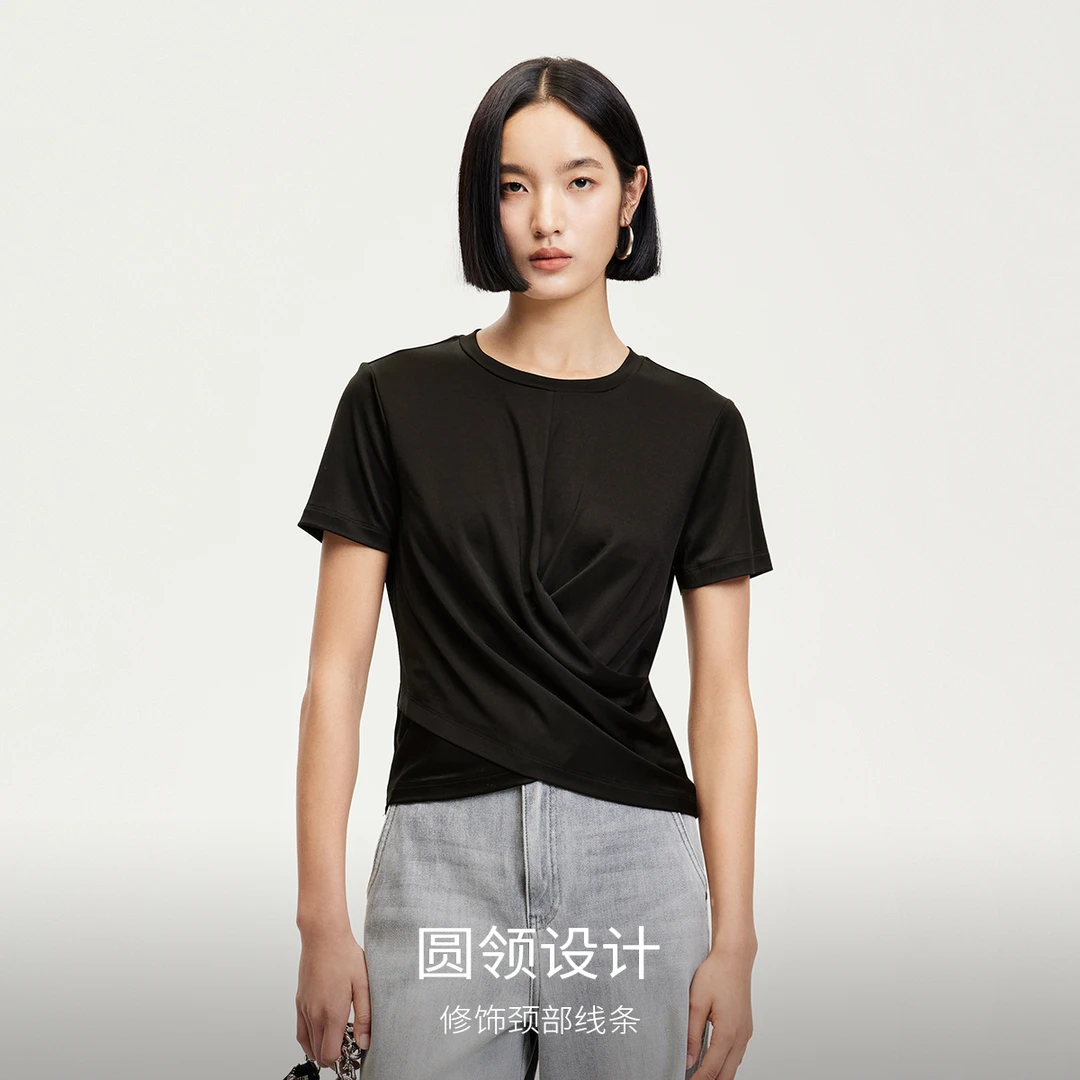【Nanaco专属】 Vero Moda T恤光质感面料交叉设计325101004