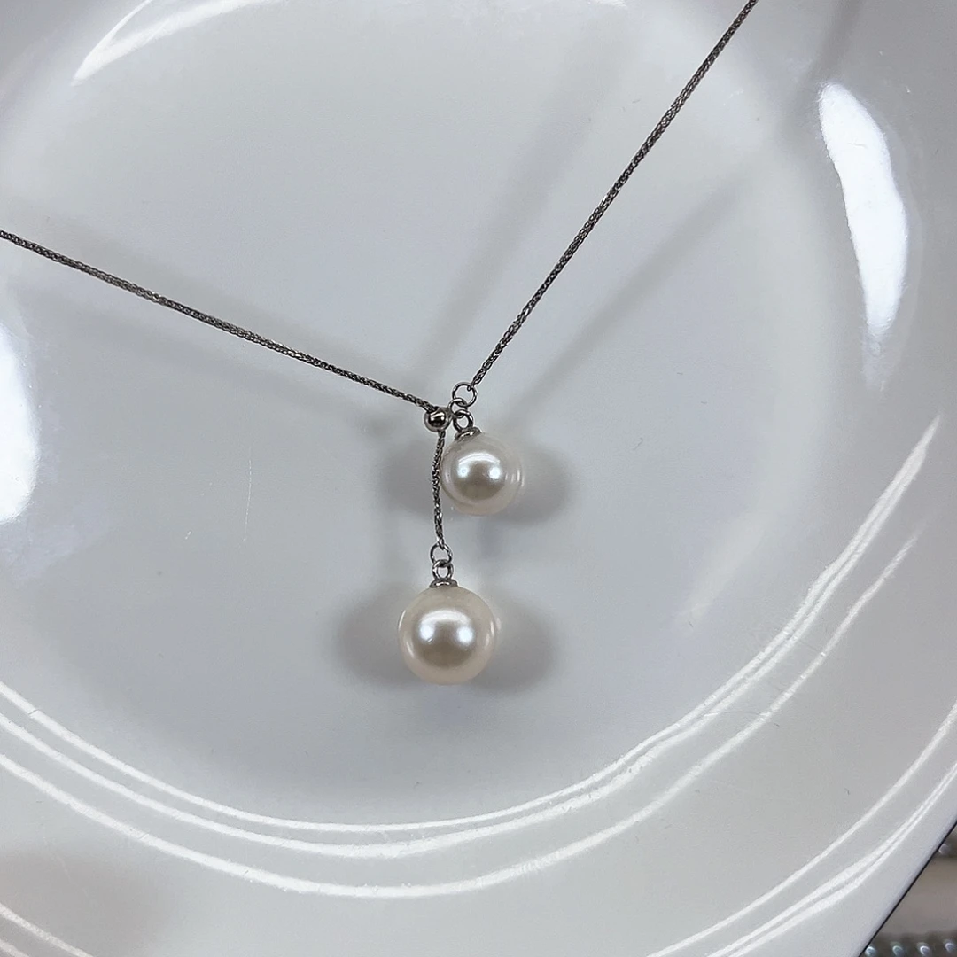颈饰淡水珍珠银S925镶嵌