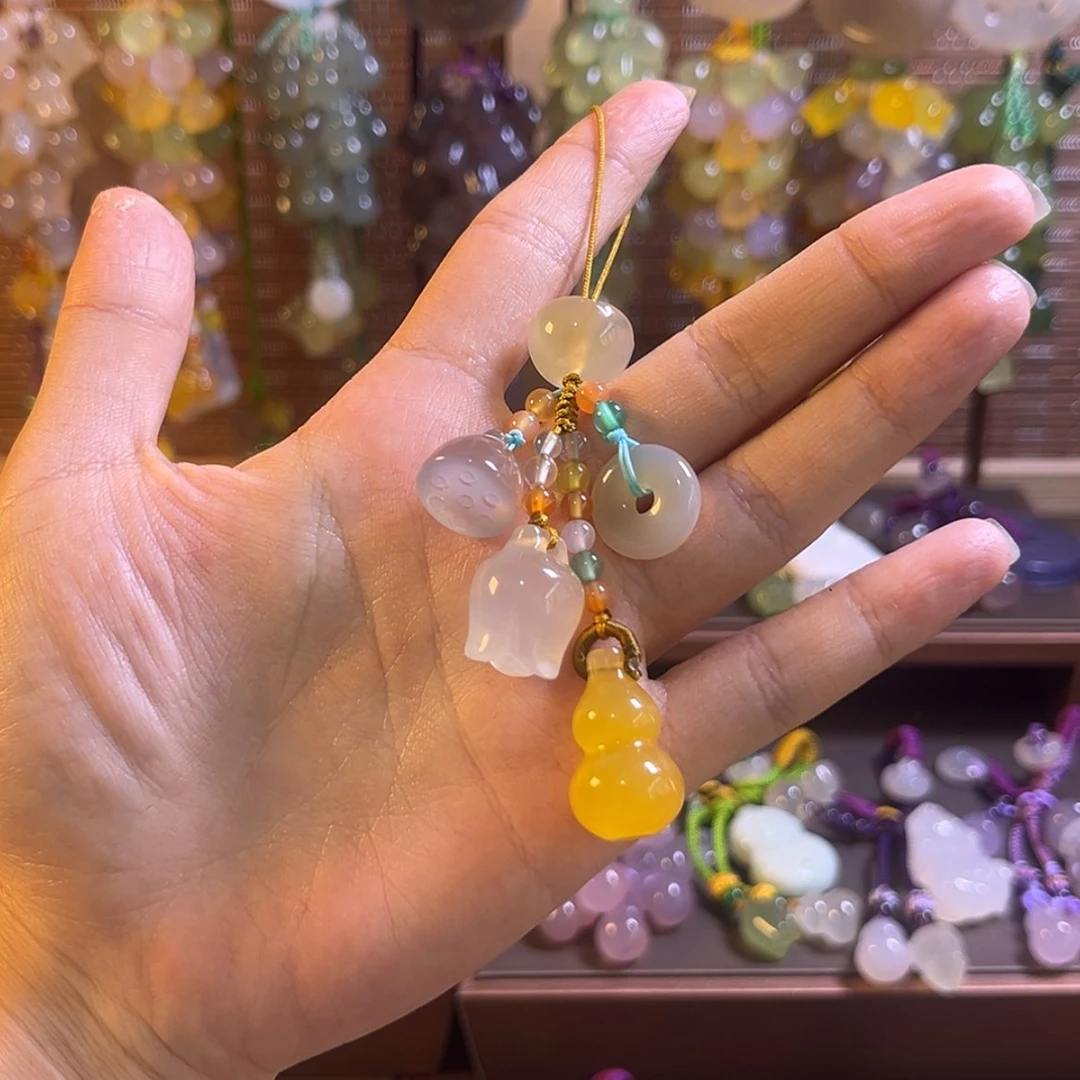 【闪购商品】未镶嵌车挂玛瑙/玉髓徐**伴手机链