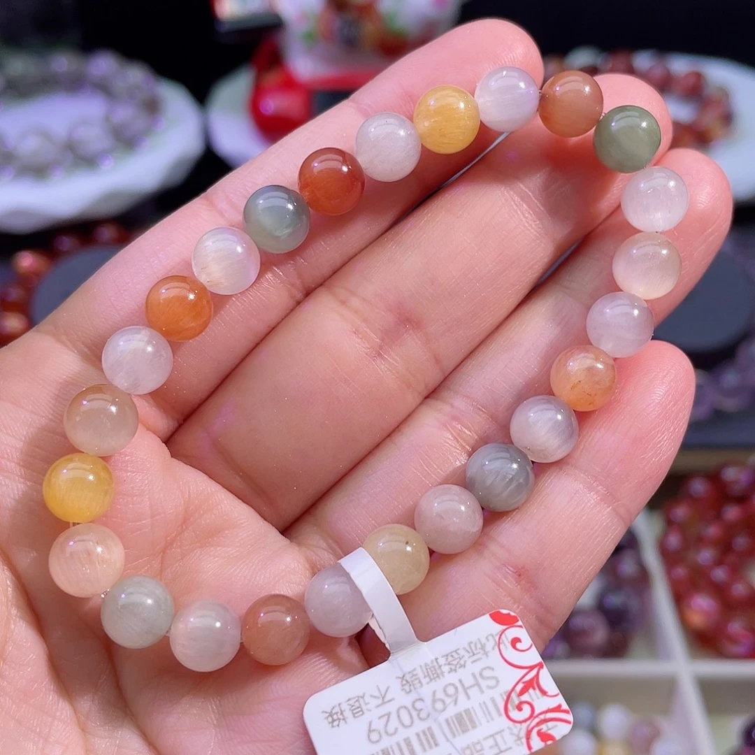 未镶嵌手链水晶彩兔毛手链