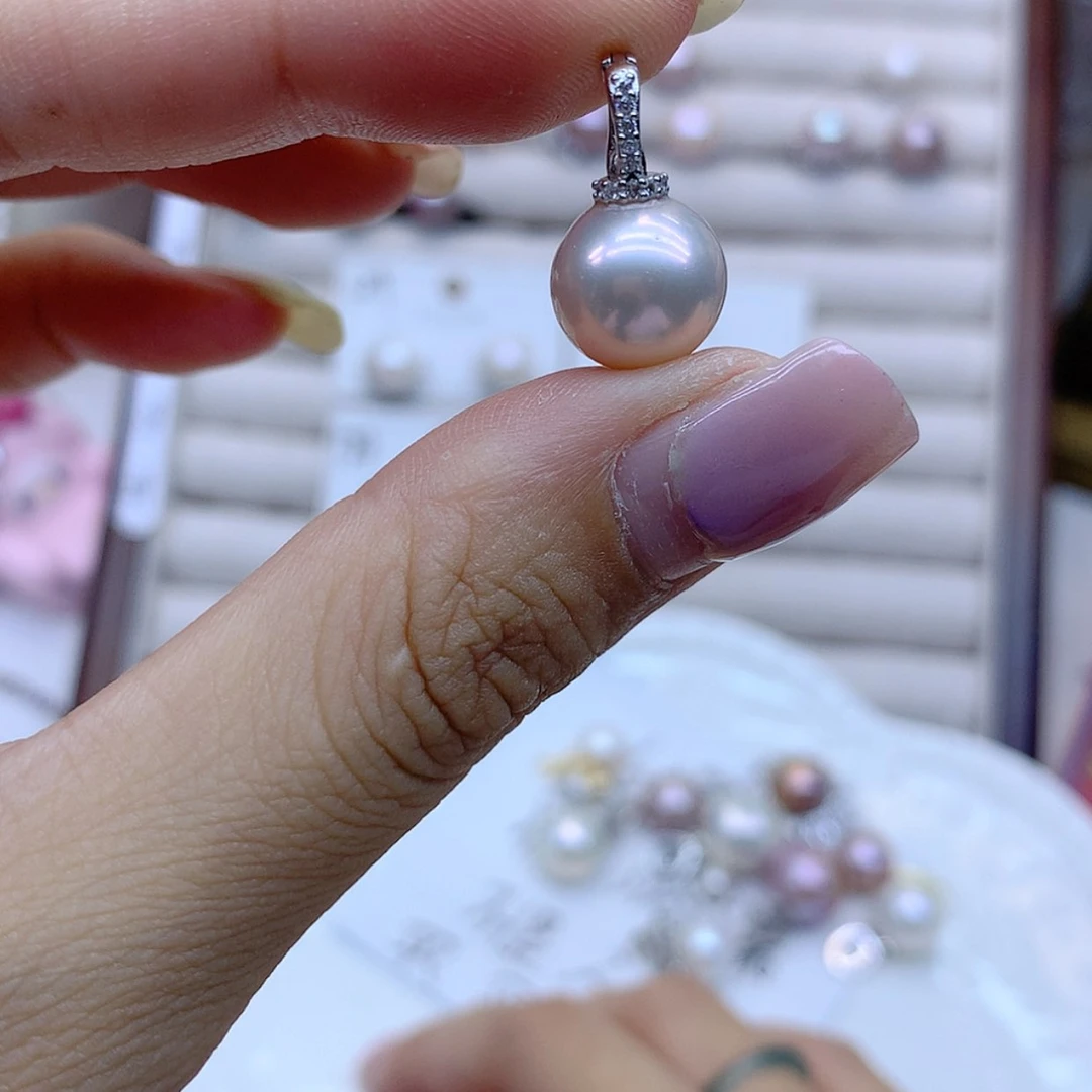 【闪购商品】淡水珍珠银S925镶嵌颈饰