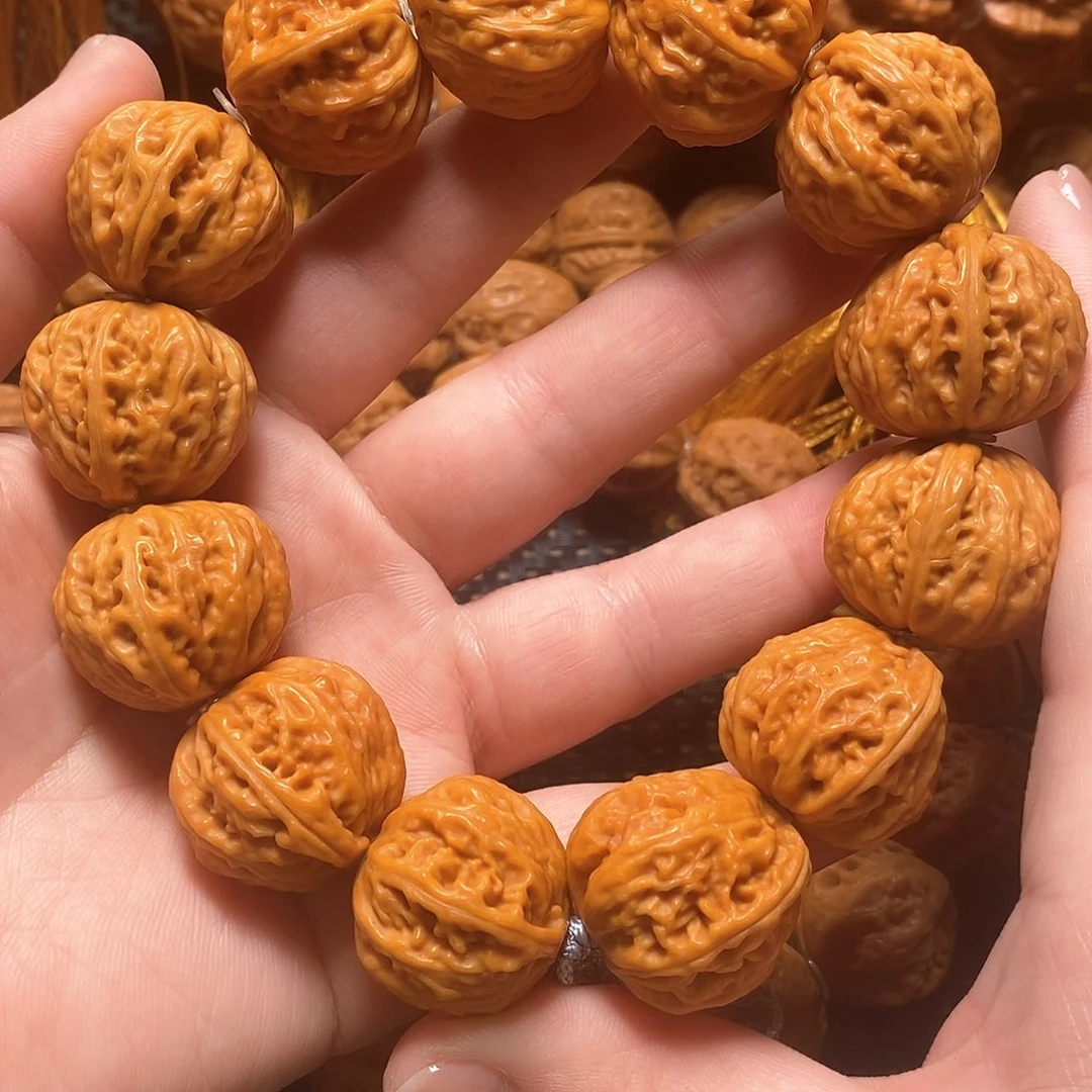文玩核桃手串粗筋火焰