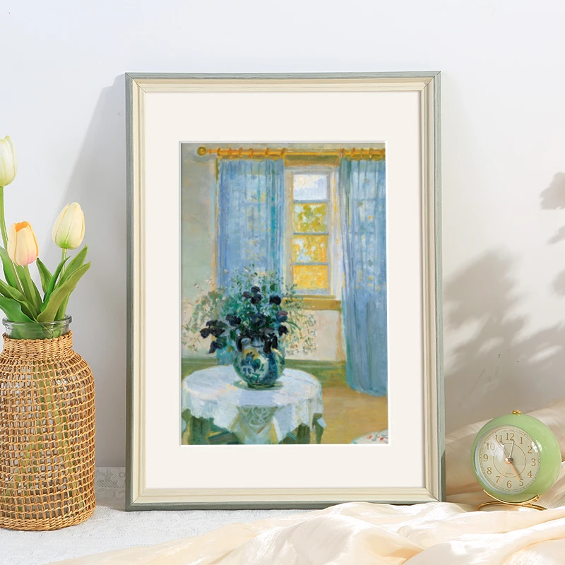 北欧画框装裱儿童a3a4展示相框挂墙4k开8k水彩素描油画外框架定制
