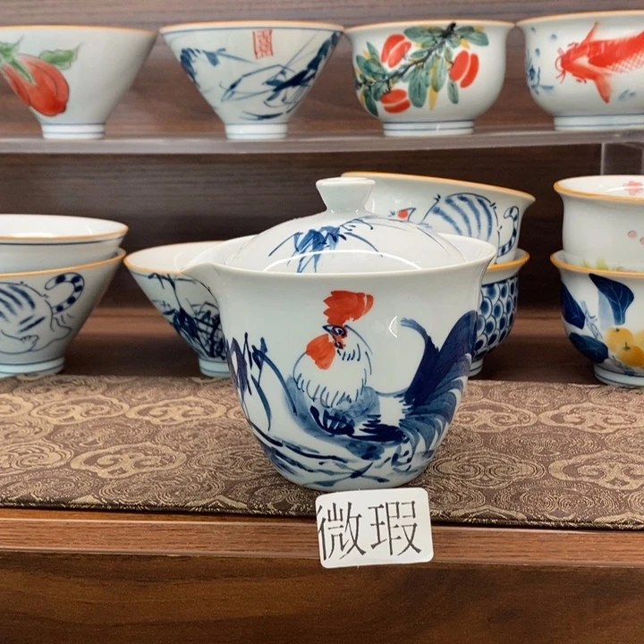 釉下老陶泥手工绘制