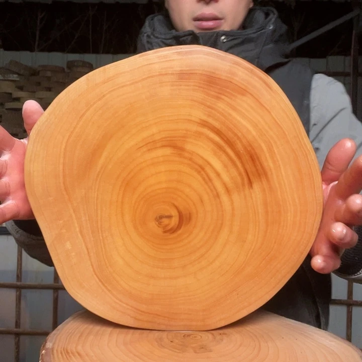 木A银杏木菜板原木整切