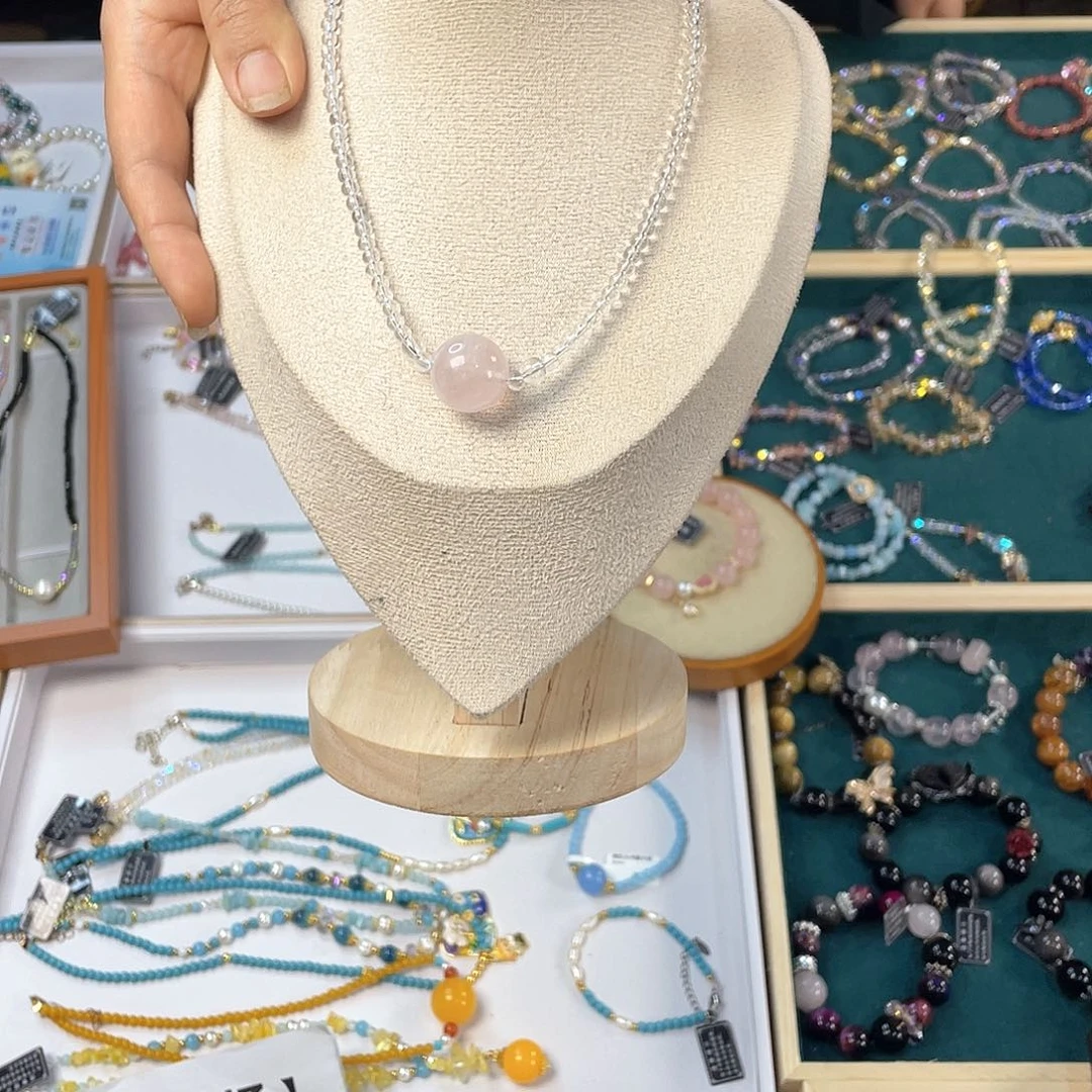 水晶手链银S925镀金镶嵌