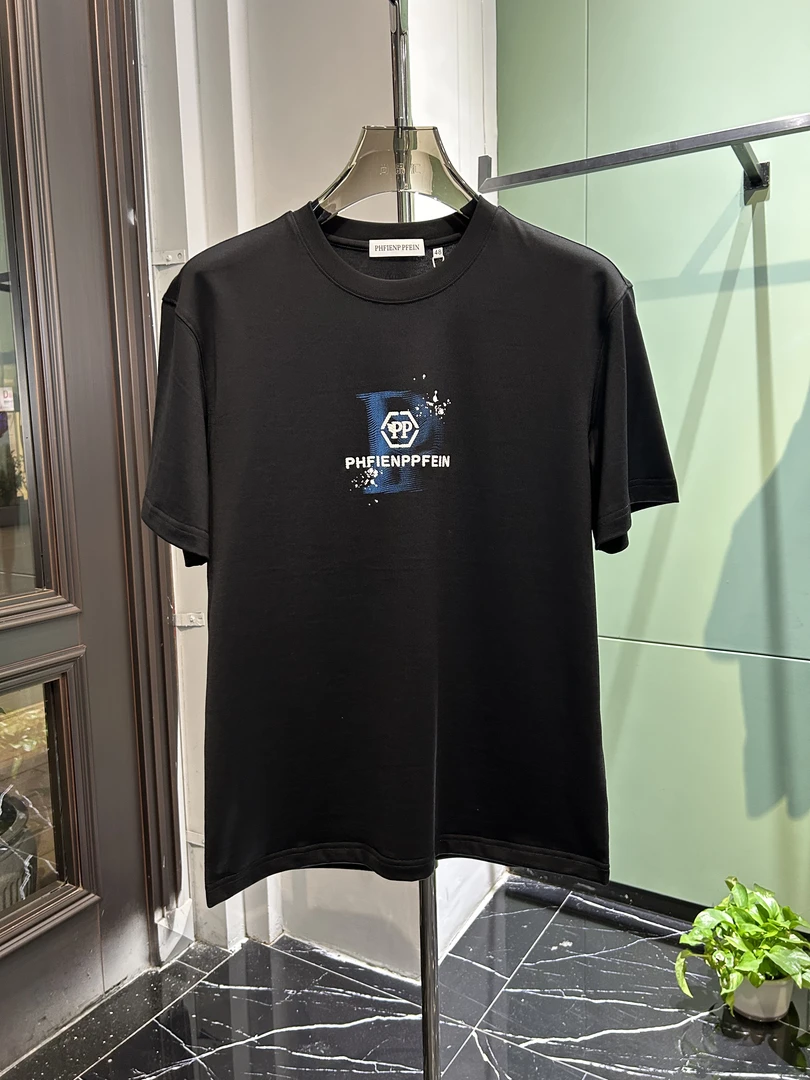 【意大利PP】新款男士时尚潮流休闲百搭微阔版印花短袖T恤1298