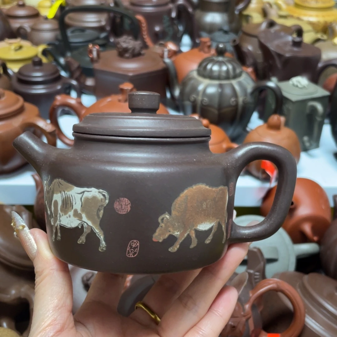 茶壶底槽青紫砂艺术作品