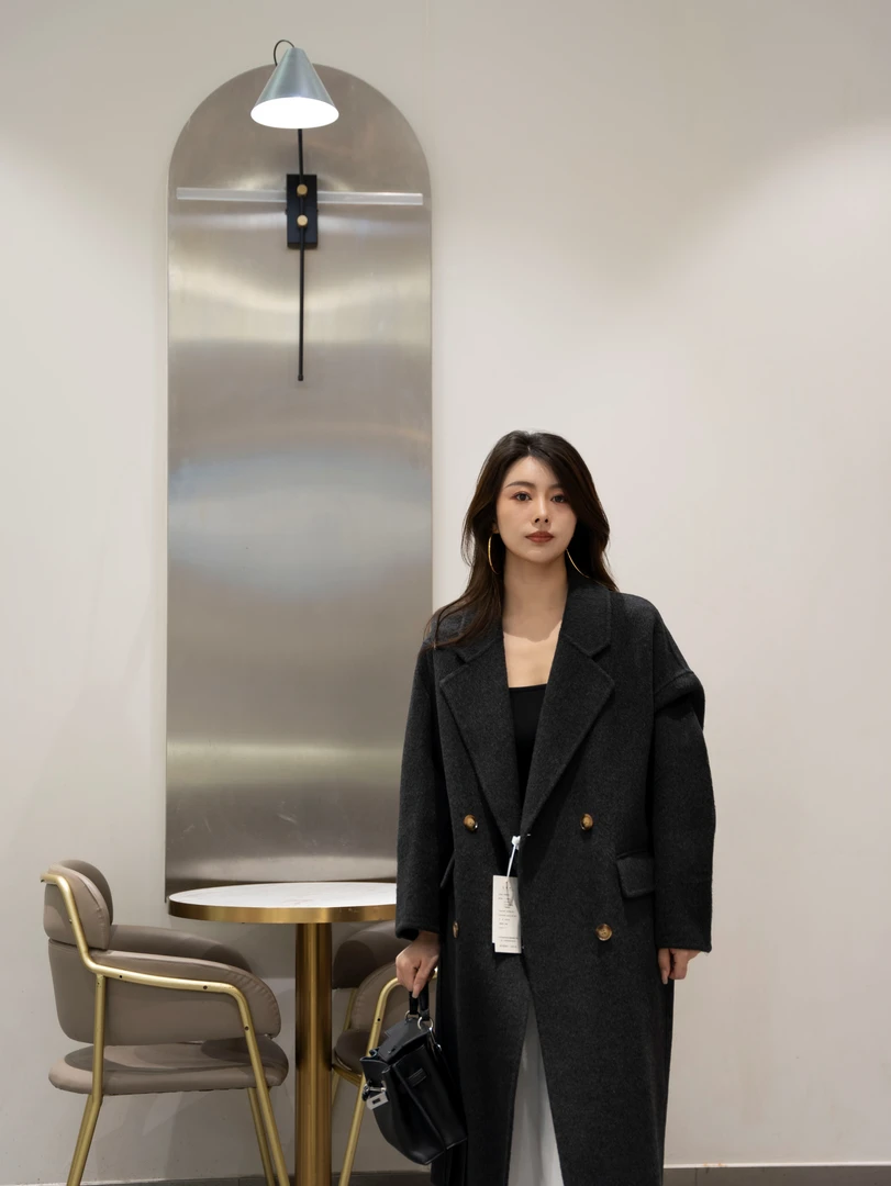 2025长款新款长毛大衣韩版宽松气质双面毛呢冬季