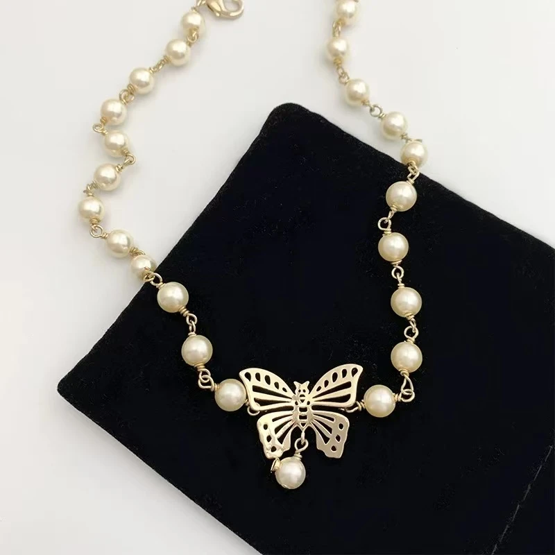 钛钢项链 D0024钛钢材质女士项链长度18cm-22cm蝴蝶型 主播同款