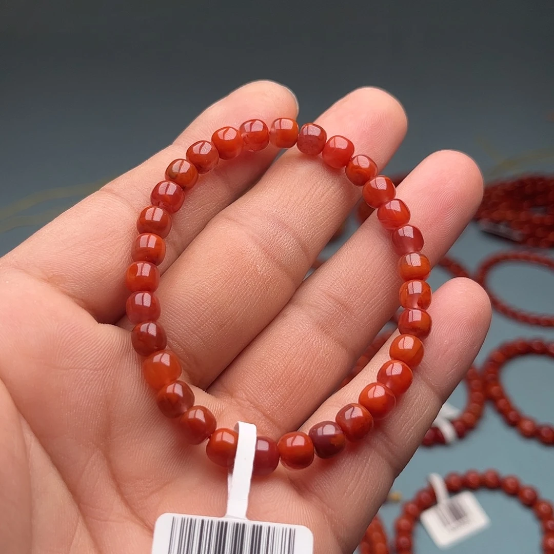 南红玛瑙未镶嵌手链老型卡6