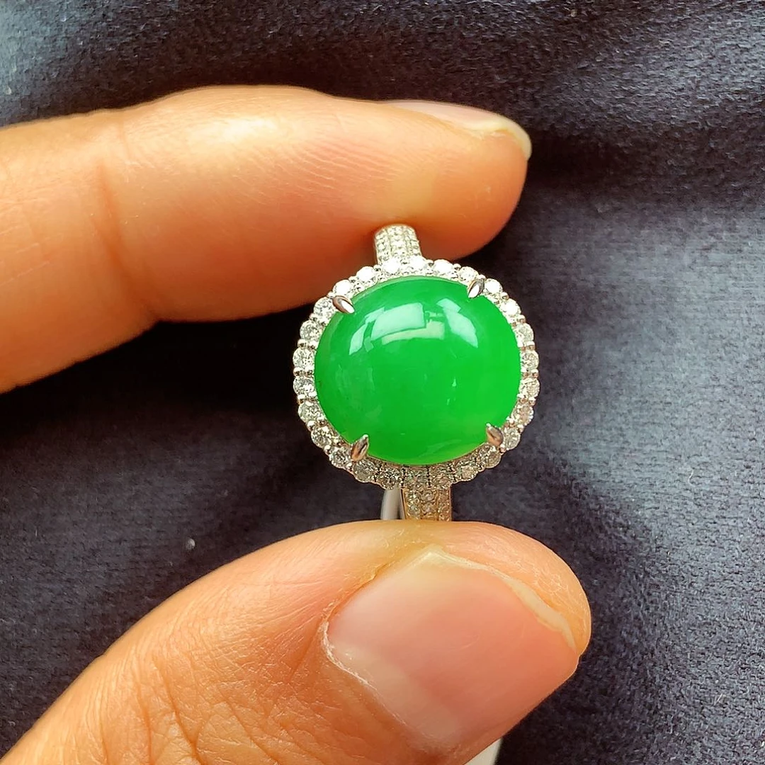 翡翠颈饰18K金镶嵌上新